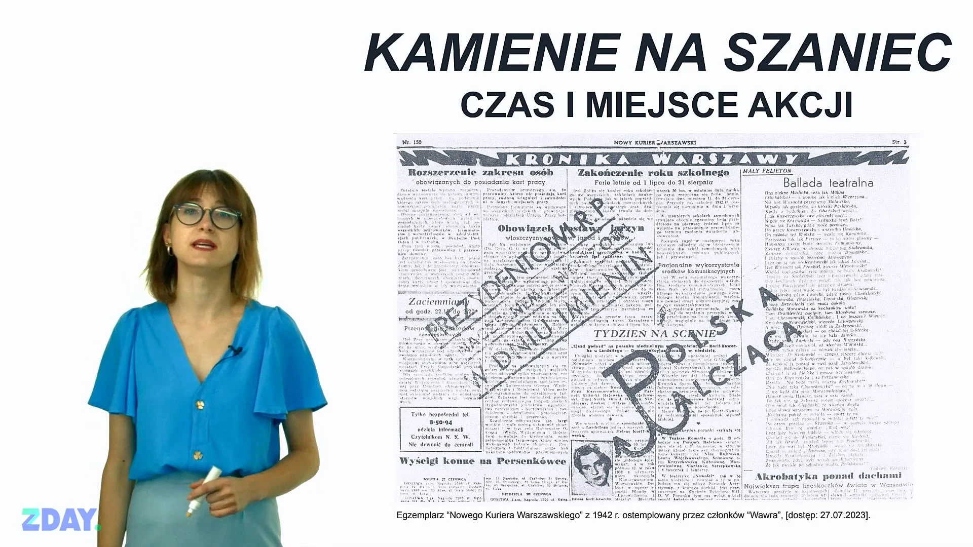 Miniaturka materiału wideo na temat: Czas i miejsce akcji. Kliknij, aby obejrzeć materiał.